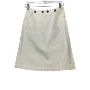 Bellerosa women's skirt pockets cotton white  A line Small
